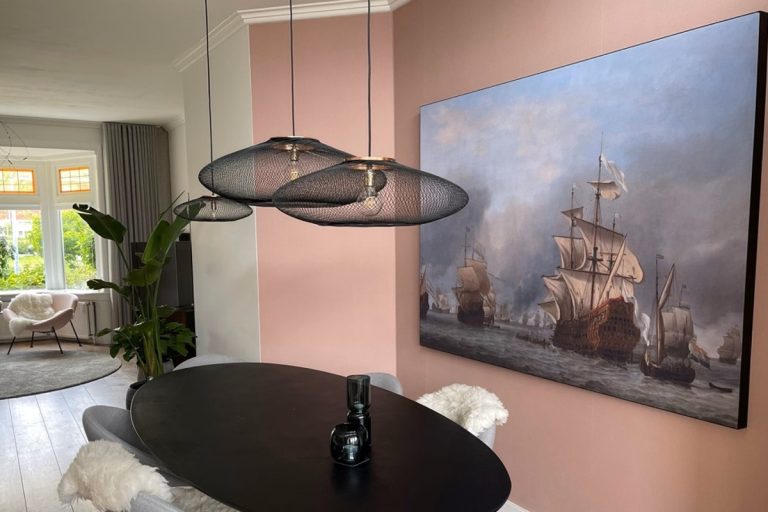 eetkamer akoestisch wandpaneel met print